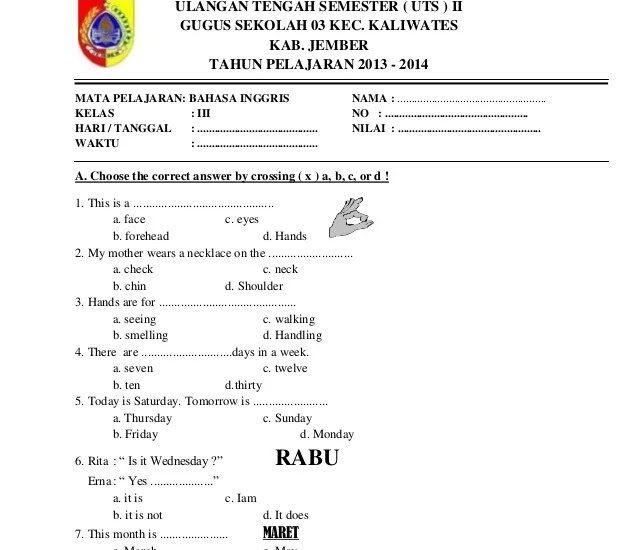 7 Rahasia Latihan Soal Bahasa Sunda Kelas 2 SD Kurikulum 2013 Semester 2 Agar Nilai Bagus