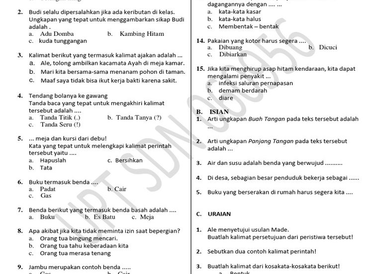 7 Rahasia Lolos Ujian Soal PTS Kelas 3 Semester 2 Tema 6 yang Jarang Diketahui Siswa