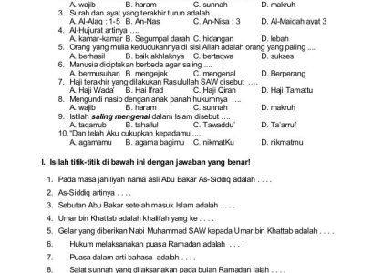 Bocoran 20 Soal Agama Kelas 7 Semester 2 Paling Sering Keluar Saat Ujian Akhir Sekolah