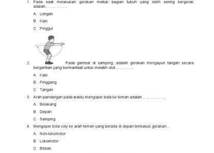 Bocoran 25 Soal PJOK Kelas 3 Semester 2 dan Kunci Jawaban yang Wajib Diketahui Siswa