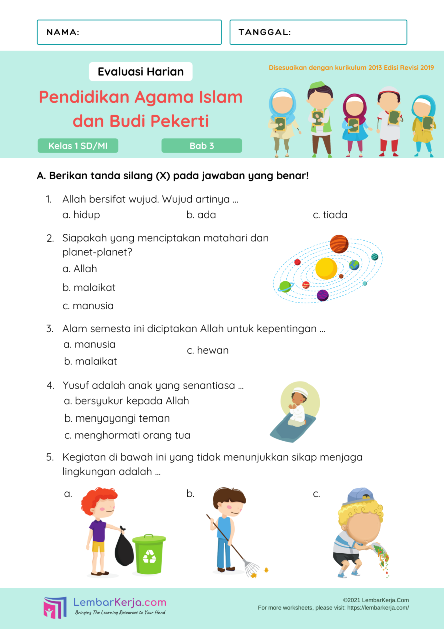 Soal Pai Kelas 5 Sd Bab 3 Kisah Nabi Ayyub Musa Dan Isa GEYE