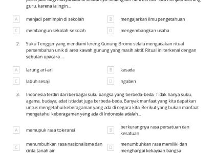 Wajib Tahu 5 Latihan Soal Kelas 4 Tema 6 dan Kunci Jawaban STS 2026