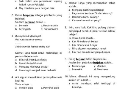 3 Rahasia Belajar Soal Bahasa Indonesia Kelas 5 Semester 1 2021 yang Terbukti Efektif