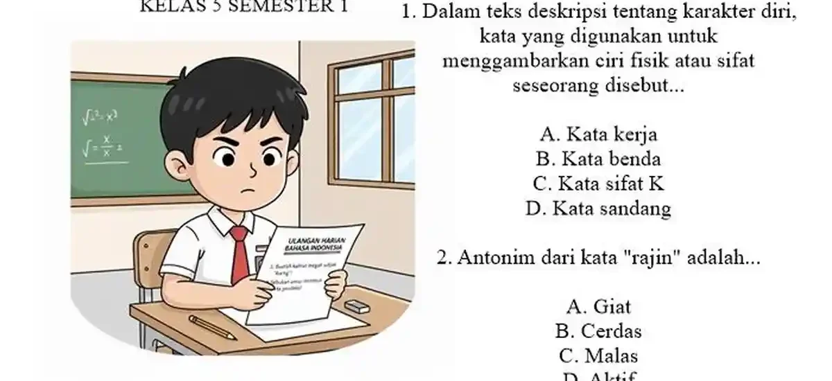 5 Contoh Soal Bahasa Indonesia Kelas 5 dan Kunci Jawaban Semester 1 Wajib Dikuasai Sebelum Ujian
