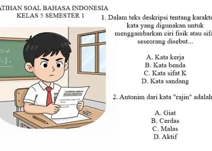 5 Contoh Soal Bahasa Indonesia Kelas 5 dan Kunci Jawaban Semester 1 Wajib Dikuasai Sebelum Ujian