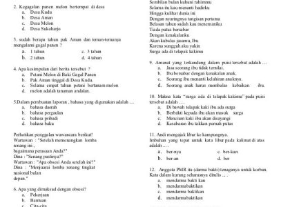 5 Contoh Soal Bahasa Indonesia Kelas 6 Tema 1 Wajib Dikuasai Agar Anakmu Juara