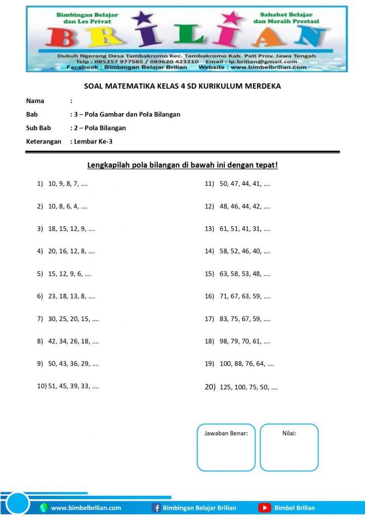 5 Contoh Soal UAS Kelas 4 SD Semester 2 Kurikulum 2013 yang Sering Muncul