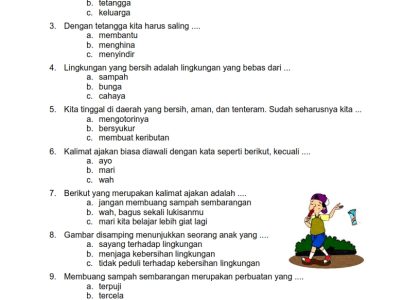 5 Contoh Soal UAS Kelas 4 SD Tentang Kebersihan Lingkungan yang Wajib Dikuasai Siswa