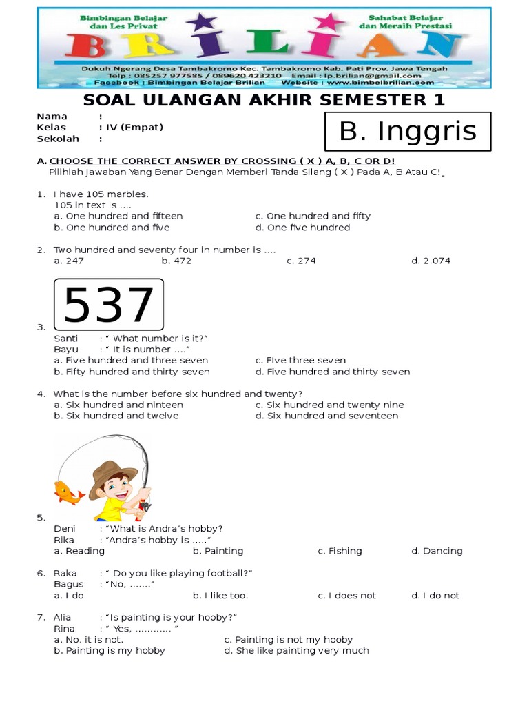 5 Fakta Mengejutkan Soal PTS Bahasa Inggris Kelas 4 Semester 1 yang Wajib Guru Tahu Sebelum Ujian