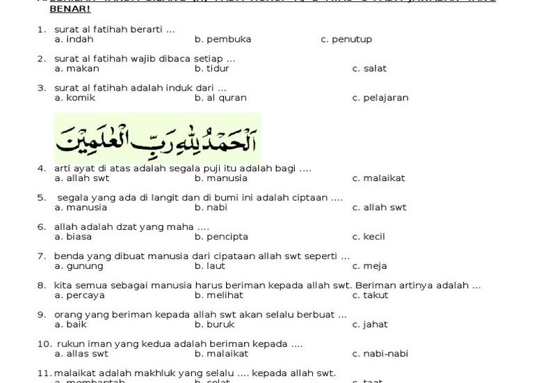 5 Fakta Penting Soal Agama Kelas 1 SD Semester 1 2021 yang Wajib Guru Tahu