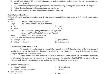 5 Fakta Penting Soal PTS Bahasa Indonesia Kelas 7 Semester 1 yang Wajib Diketahui Sebelum Ujian