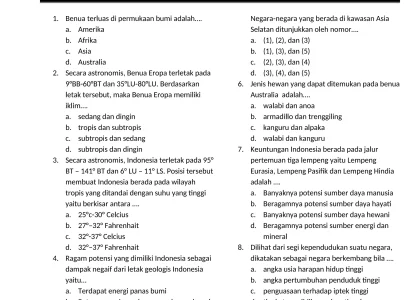 5 Latihan Soal IPS Kelas 9 Semester 1 yang Wajib Dikuasai Sebelum Ujian Akhir 2026