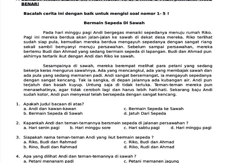 5 Trik Jitu Latihan Soal Bahasa Indonesia Kelas 3 Semester 1 yang Terbukti Bikin Anak Lancar Membaca