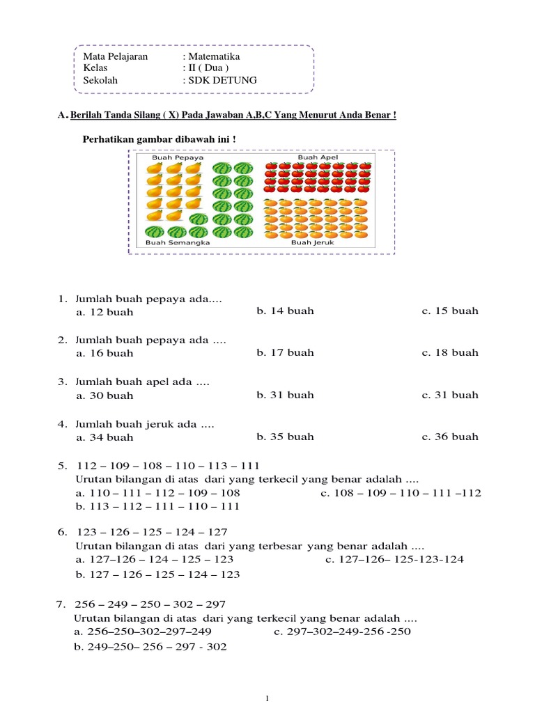 10 Contoh Soal tentang Numbers untuk Kelas 2 SD Kurikulum 2013, Terbukti Bikin Anak Makin Jago Berhitung