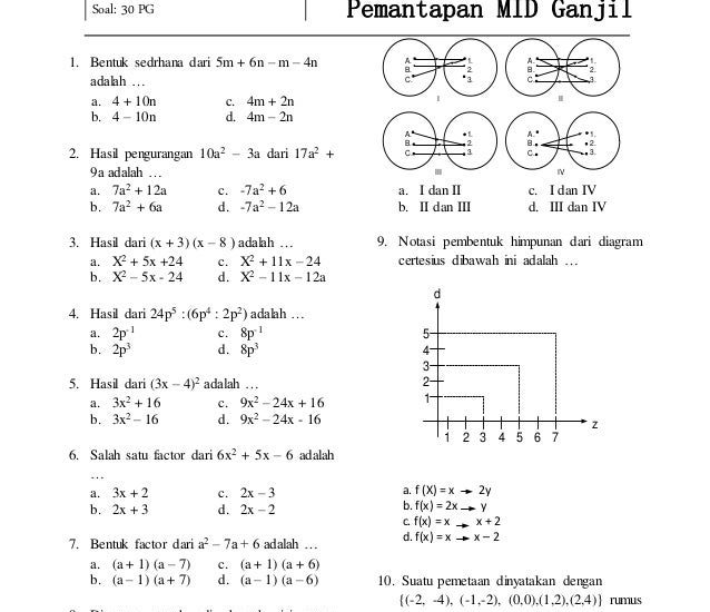 40 Latihan Contoh Soal Matematika Kelas 8 Kurikulum 2013 Semester 2 Beserta Kunci Jawaban UTS UAS yang Wajib Kamu Coba