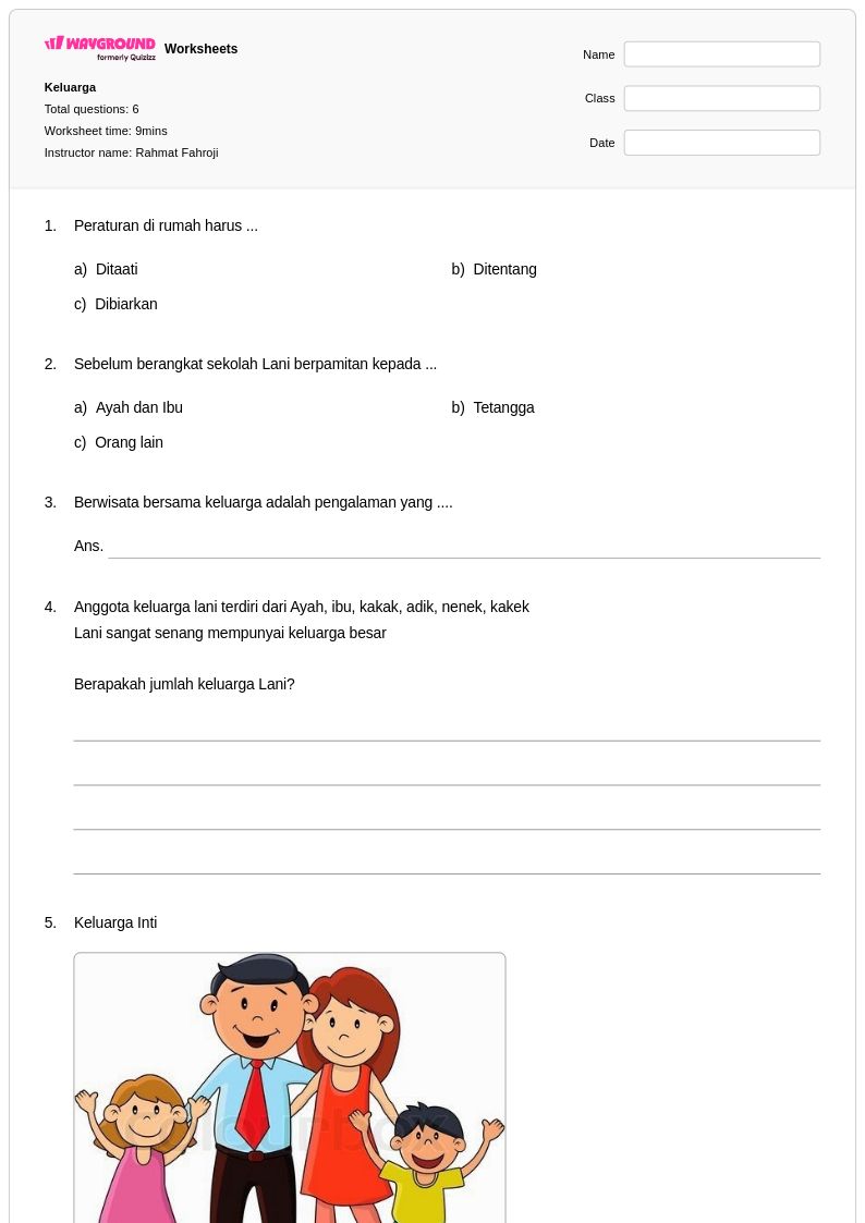 5 Contoh Soal tentang Dokumen Keluarga dan Pribadi Kelas 2 SD Beserta Kunci Jawaban yang Wajib Diketahui