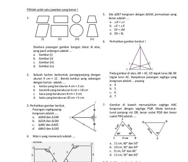Akhirnya Tersedia 45 Contoh Soal Matematika Kelas 9 Semester 2 Beserta Jawabannya untuk Ujian 2026