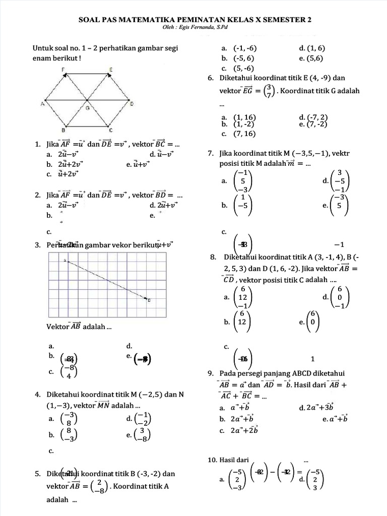 Ini Dia Contoh Soal Matematika Kelas X Semester 2 dan Pembahasannya yang Jarang Diketahui Siswa