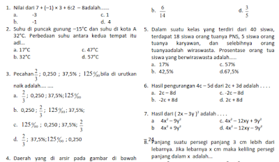 Terbukti efektif contoh soal matematika kelas 7 semester 2 ktsp yang bikin nilai naik