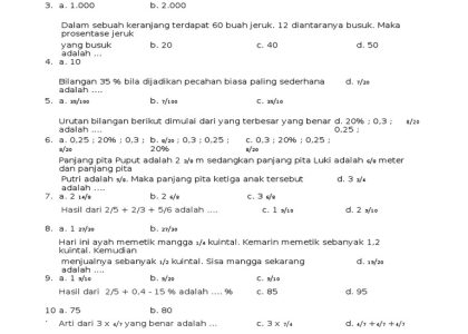 Ternyata Ini 7 Contoh Soal Matematika KTSP Kelas 5 Semester 2 yang Sering Muncul di Ujian 2026