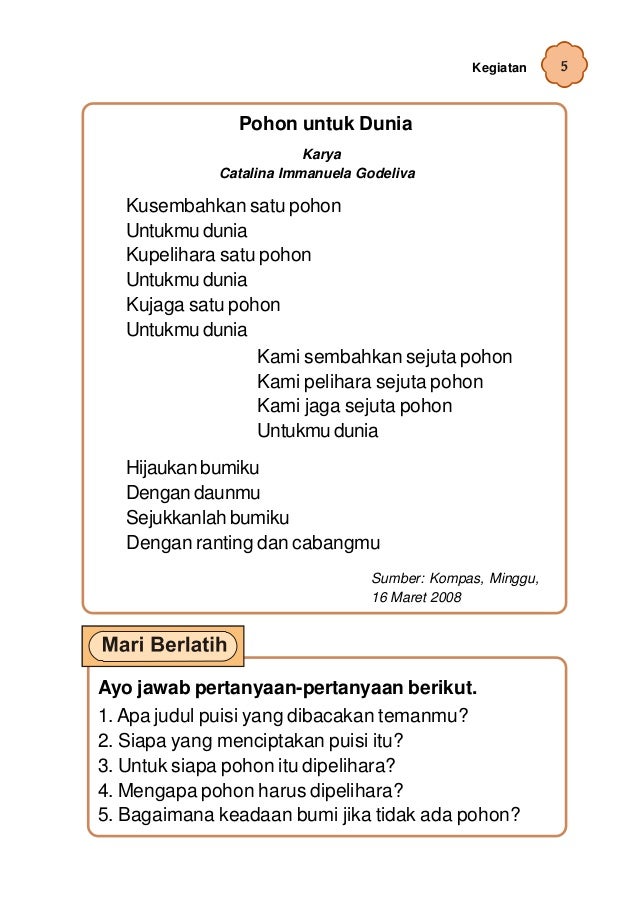 Terungkap 7 Contoh Soal tentang Puisi untuk Kelas 2 SD yang Bikin Anak Kreatif Ujian