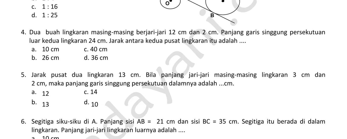 contoh soal matematika kelas 8 semester 2 dan kunci jawaban