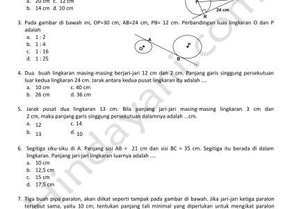contoh soal matematika kelas 8 semester 2 dan kunci jawaban