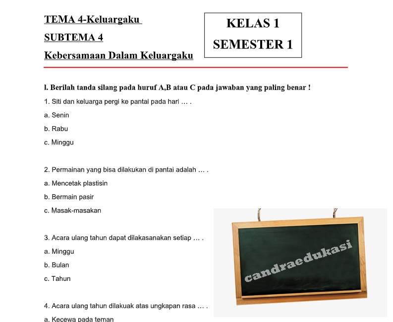 Terbukti Mudah! Download Soal Mid Semester 1 Kelas 1 Subtema 4 Sekarang Sebelum Terlambat Terbukti Mudah! Download Soal Mid Semester 1 Kelas 1 Subtema 4 Sekarang Sebelum Terlambat