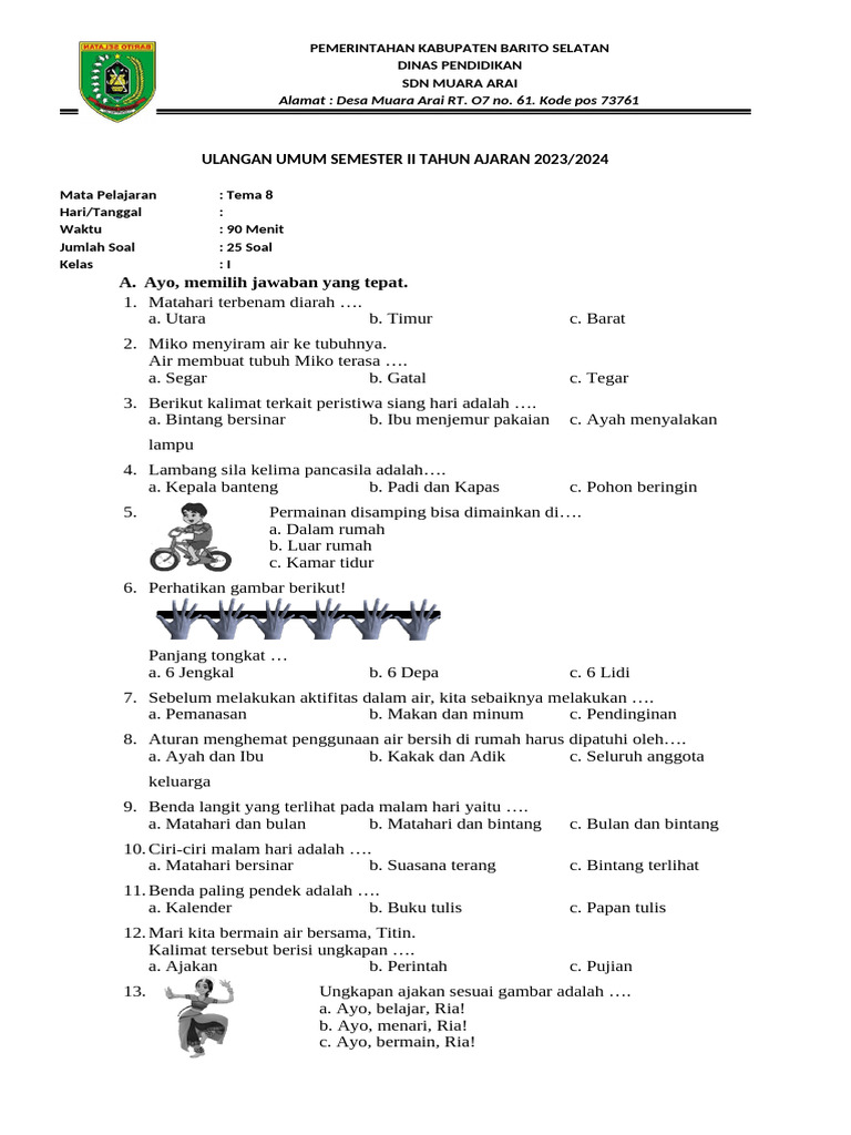 Rahasia Sukses Belajar dengan Latihan Soal Tema 8 Subtema 1 Kelas 1 yang Wajib Tahu Rahasia Sukses Belajar dengan Latihan Soal Tema 8 Subtema 1 Kelas 1 yang Wajib Tahu